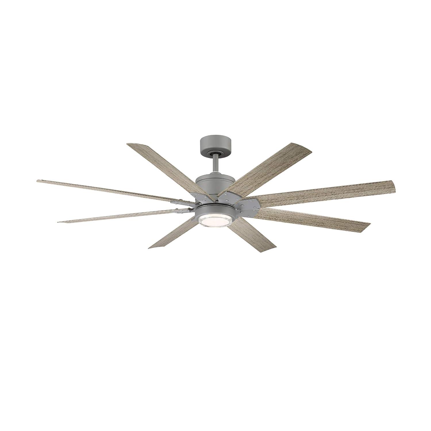 Renegade 8 - Blade Outdoor / Indoor Smart Ceiling Fan with Remote Control and LED Light Kit Included, Works With Alexa and iOS or Android App