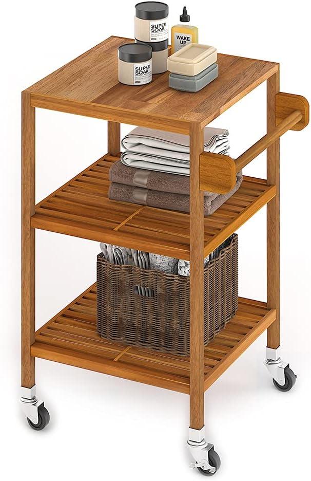 Solid Wood Bar Cart