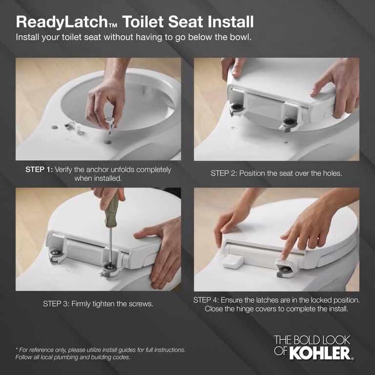 Cachet Round-Front Toilet Seat with Quiet-Close Lid and Seat and Grip-Tight Bumpers