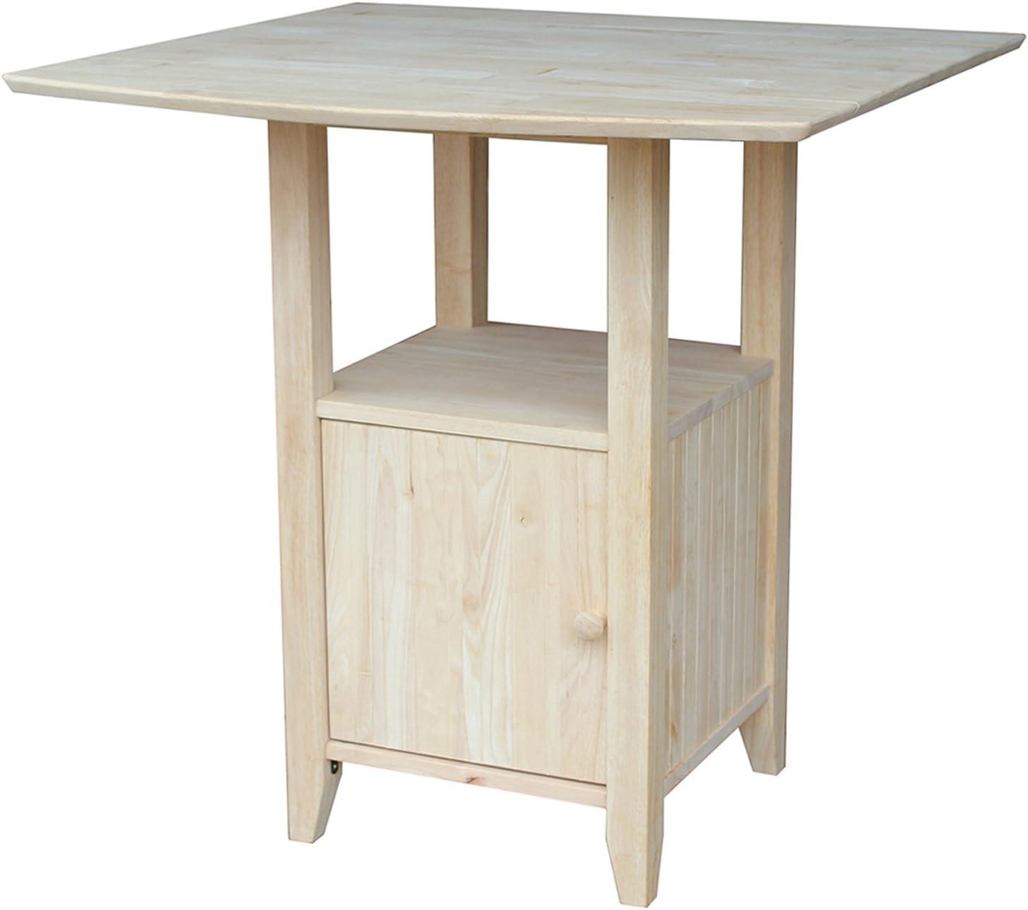 Elegant Solid Wood Extendable Counter Height Bistro Table