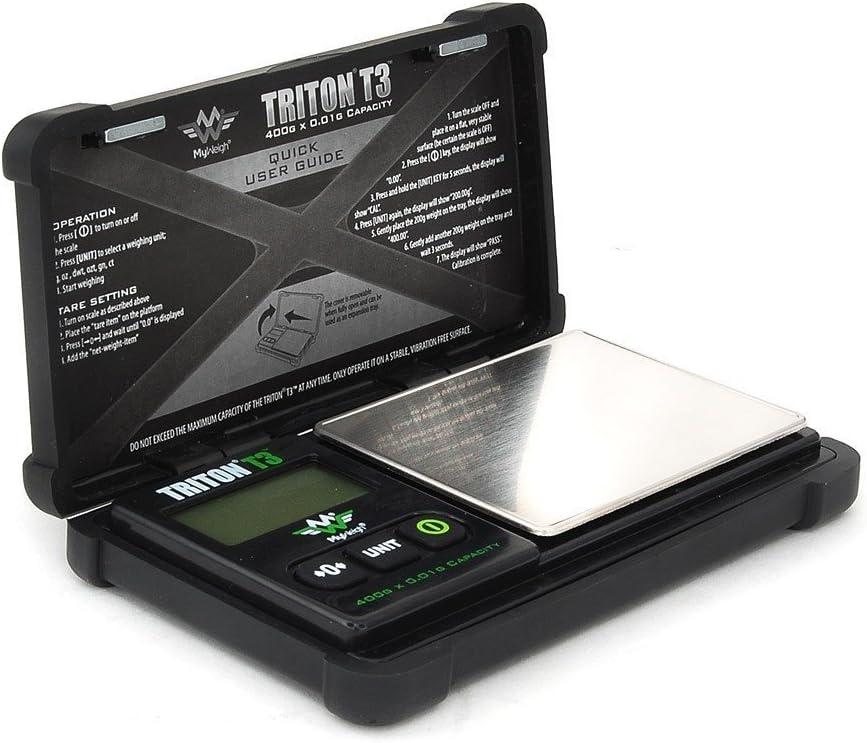 My Weigh T3-400 Triton T3 400 Gram x 0.01 Digital Pocket Scale Black