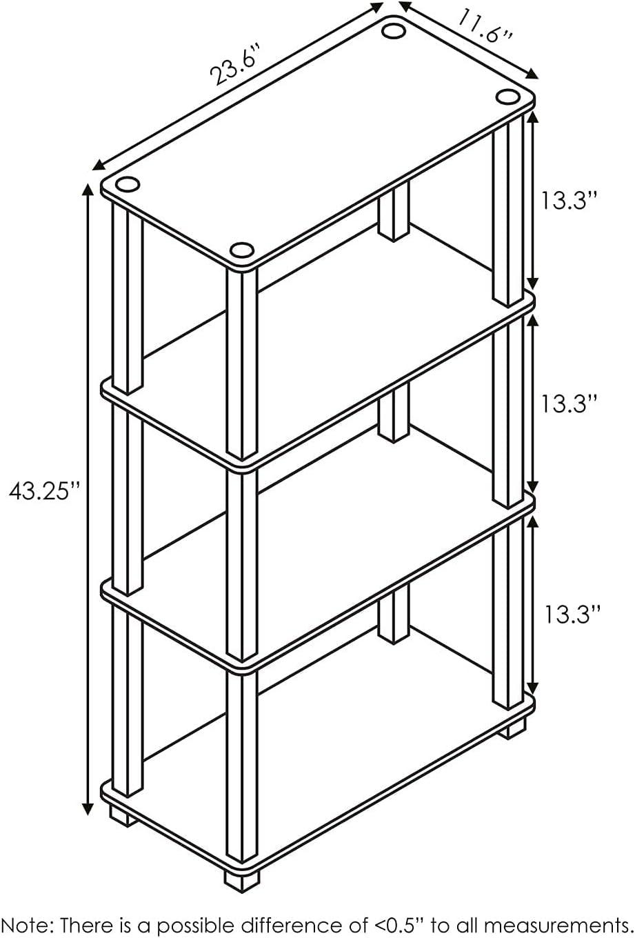 Americano Black 4-Tier Multipurpose Wooden Shelf Display