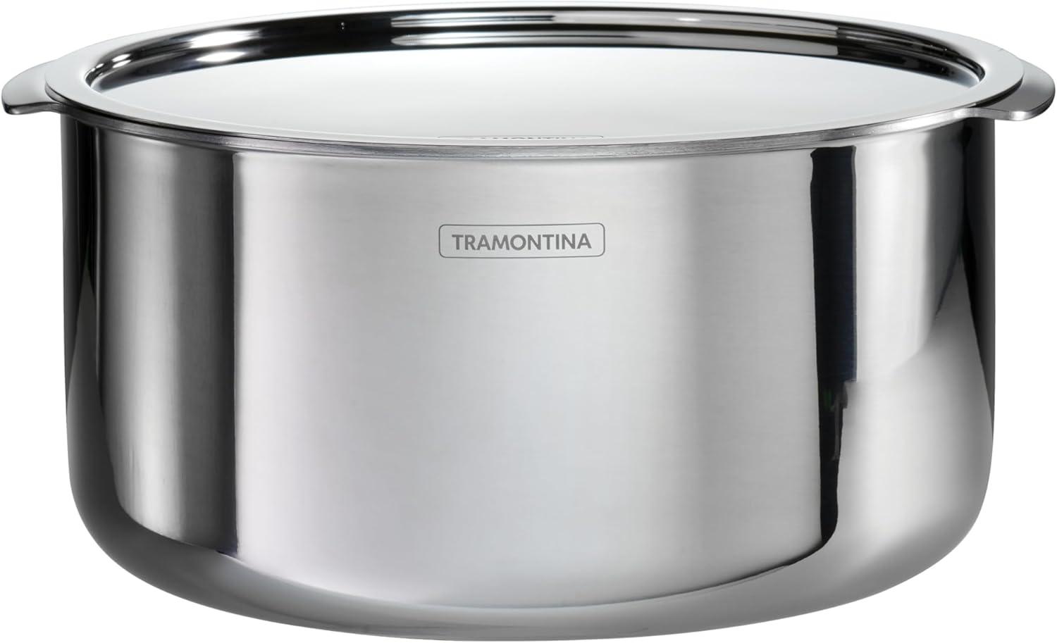 Tramontina Utsava Tri-Ply Clad Stainless Steel Tope with Lid, Patila Pot for Indian Cooking & Reviews | Wayfair