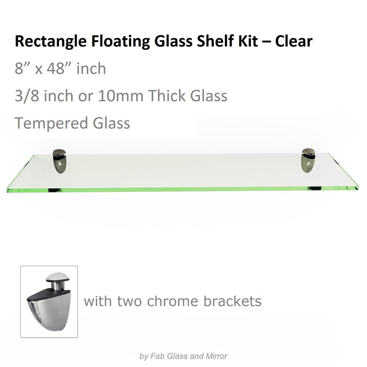 Latitude Run® Glass Accent Shelf with Adjustable Shelves