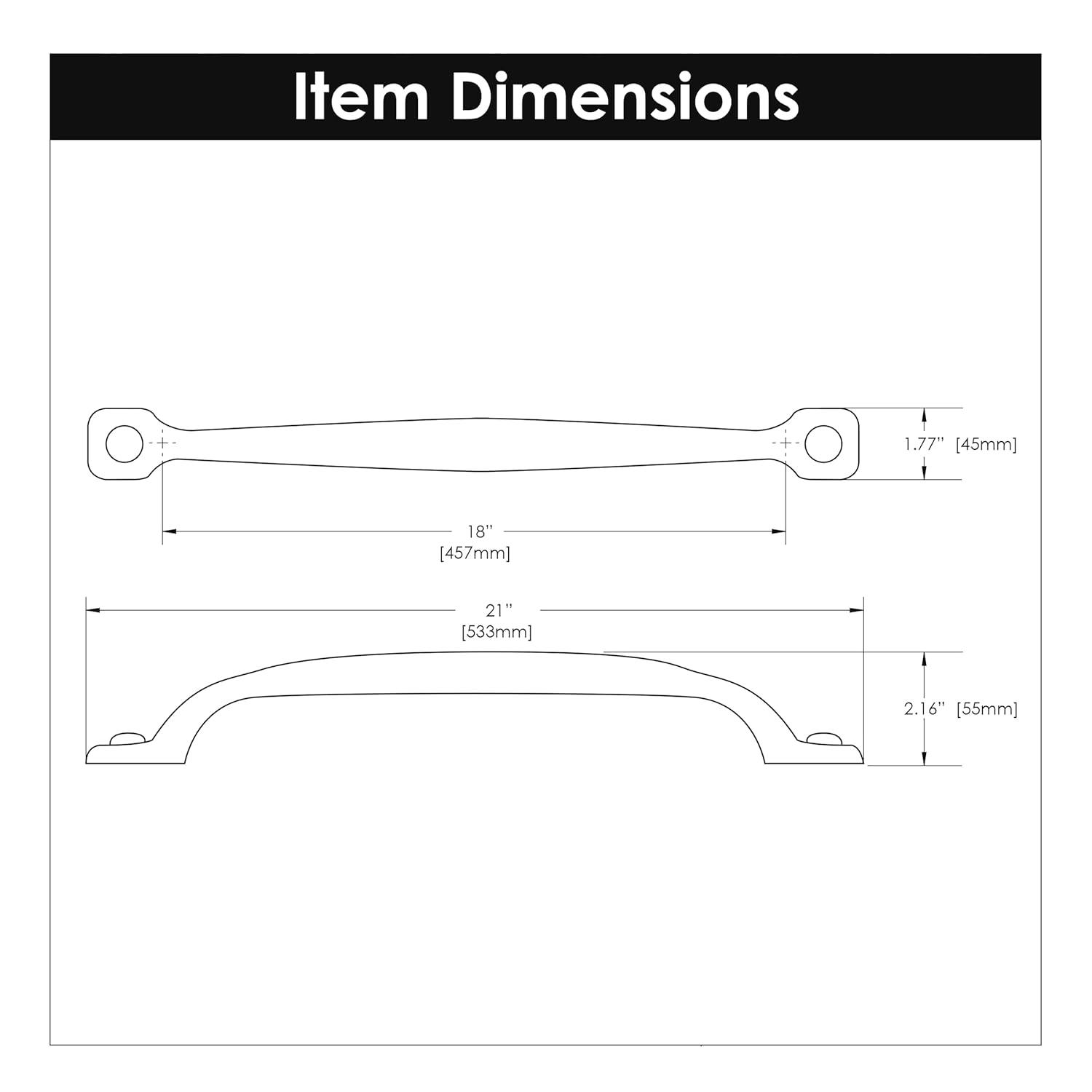 Refined Rustic Kitchen Cabinet Handles, Solid Core Drawer Pulls for Cabinet Doors
