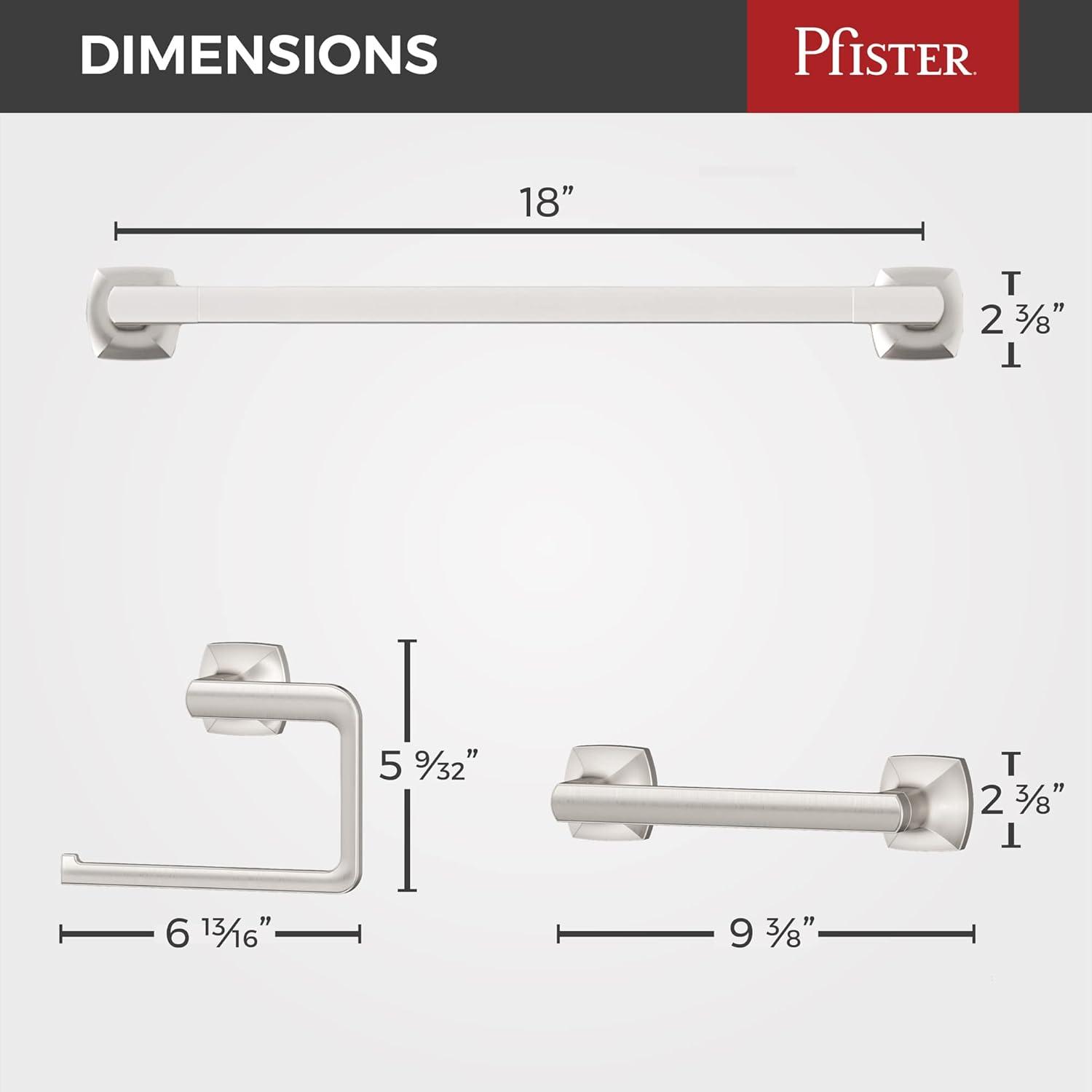 Pfister Btb-Vri3 Vaneri 3 Piece Bathroom Package - Nickel