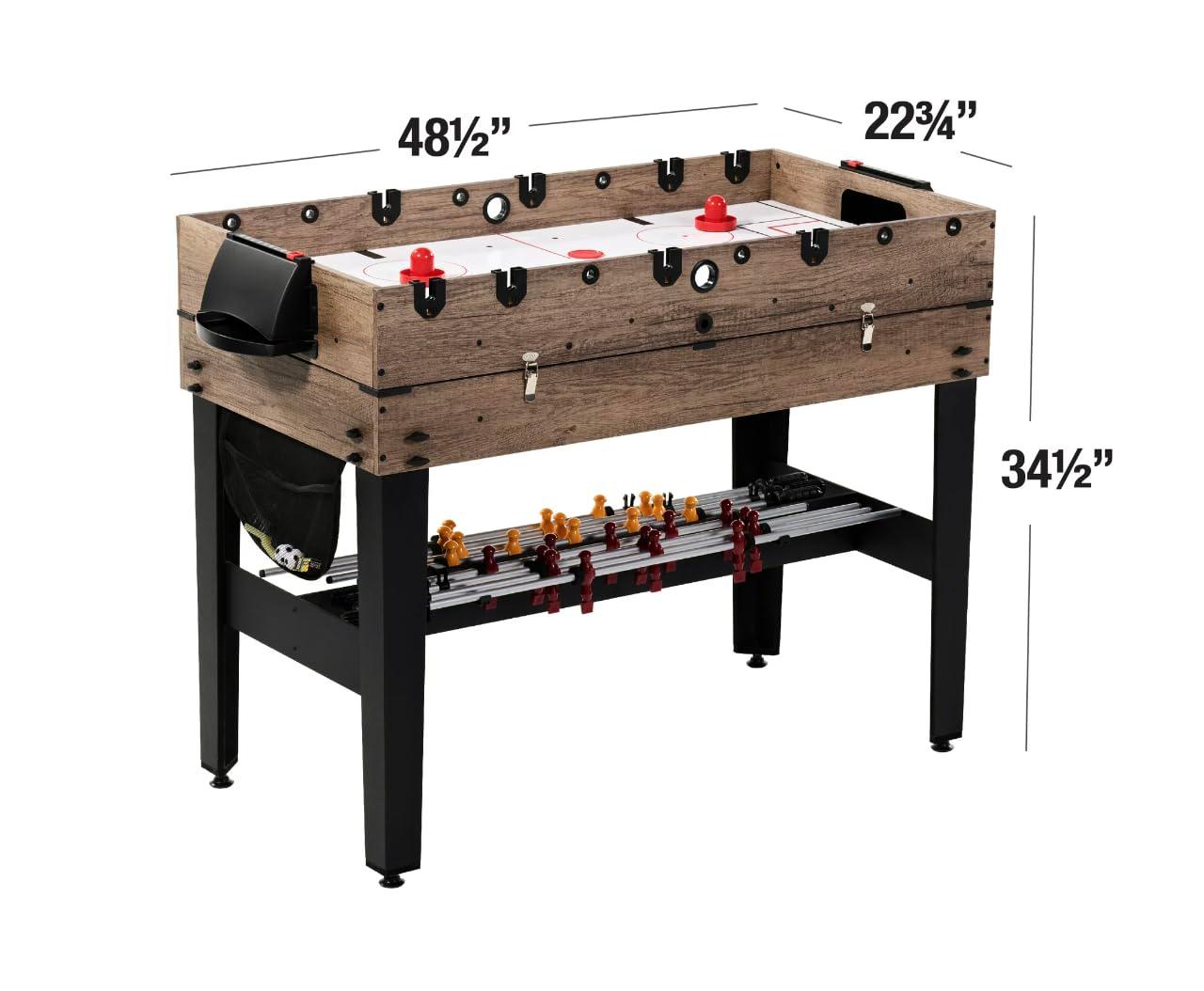 48"  3 in 1 Combo Air Powered Hockey, Foosball, and Billiard Game Table, by MD Sports
