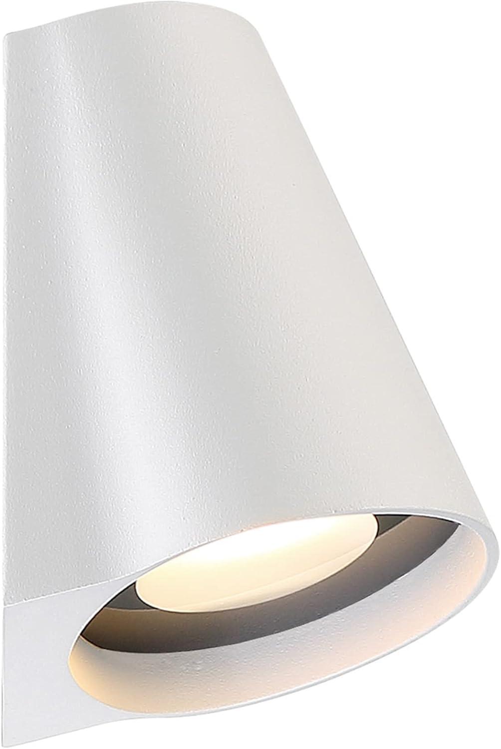 WAC Lighting Mod 7" 1-Light LED Aluminum Indoor and Outdoor Wall Light in White