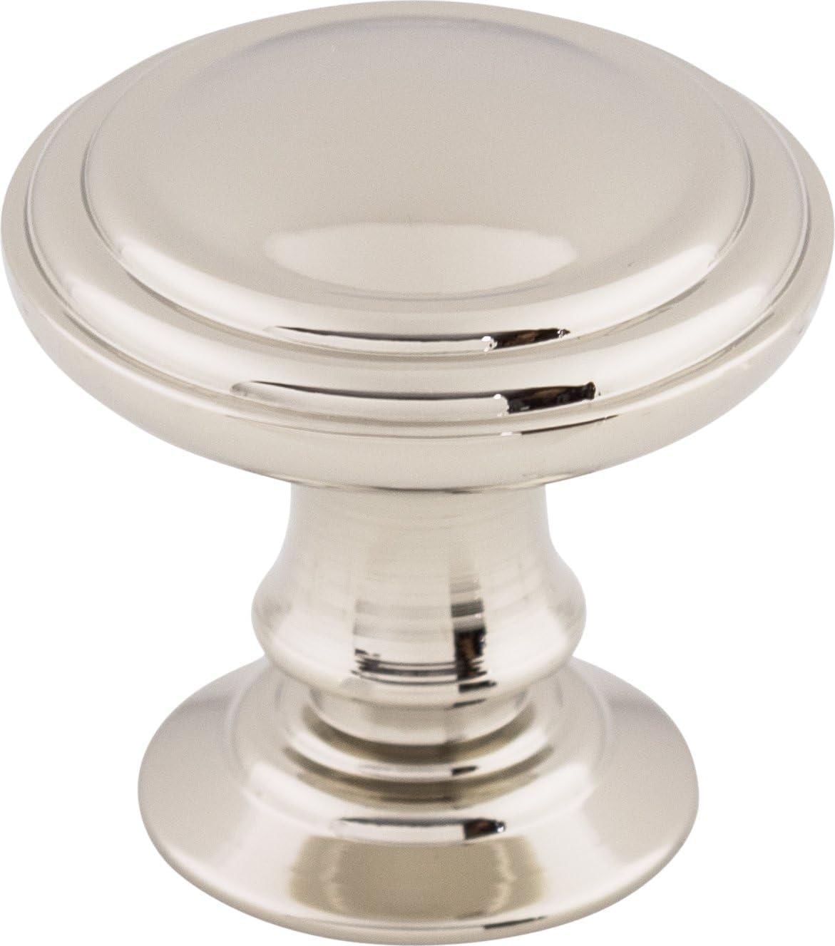 Polished Chrome Round Mushroom Cabinet Knob with Mounting Hardware