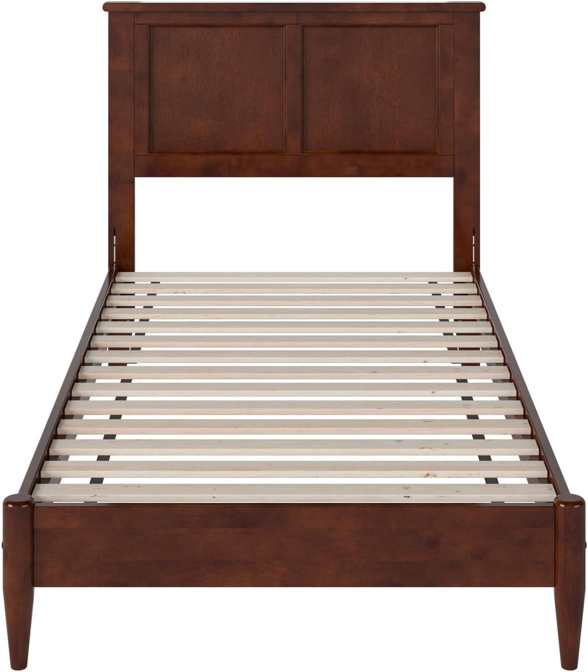 AFI Charlotte King Solid Wood Low Profile Platform Bed, Walnut
