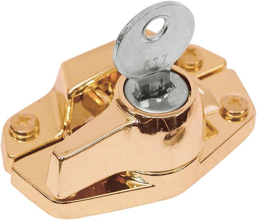 Polished Brass Keyed Child-Proof Sash Lock