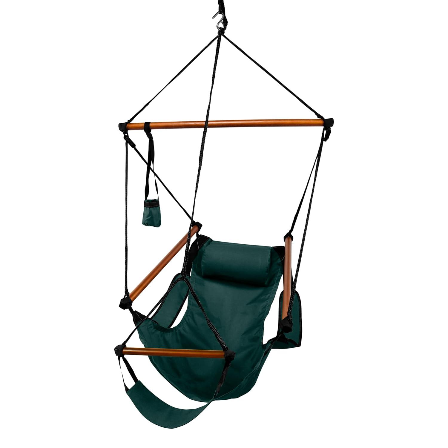 KingsPond 10002-KP Hammaka Hammocks Original Hanging Air Chair In Hunter Green
