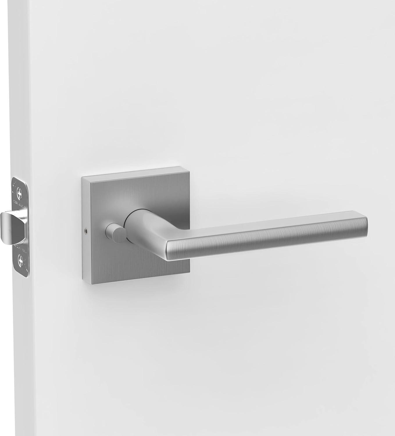Mega Handles PRIME PRIVACY Reversible Interior Door Lever for Bedrooms, Bathroom & Hallway | Modern Stainless Door Locks