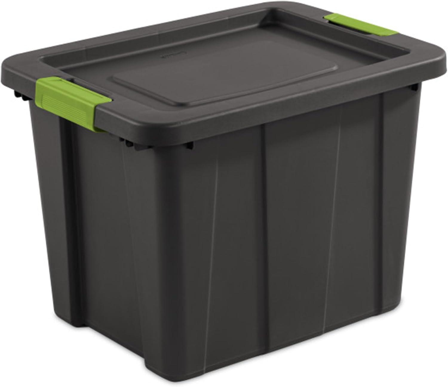 Sterilite Tuff1 Latching 30 Gal Plastic Storage Tote Container and Lid