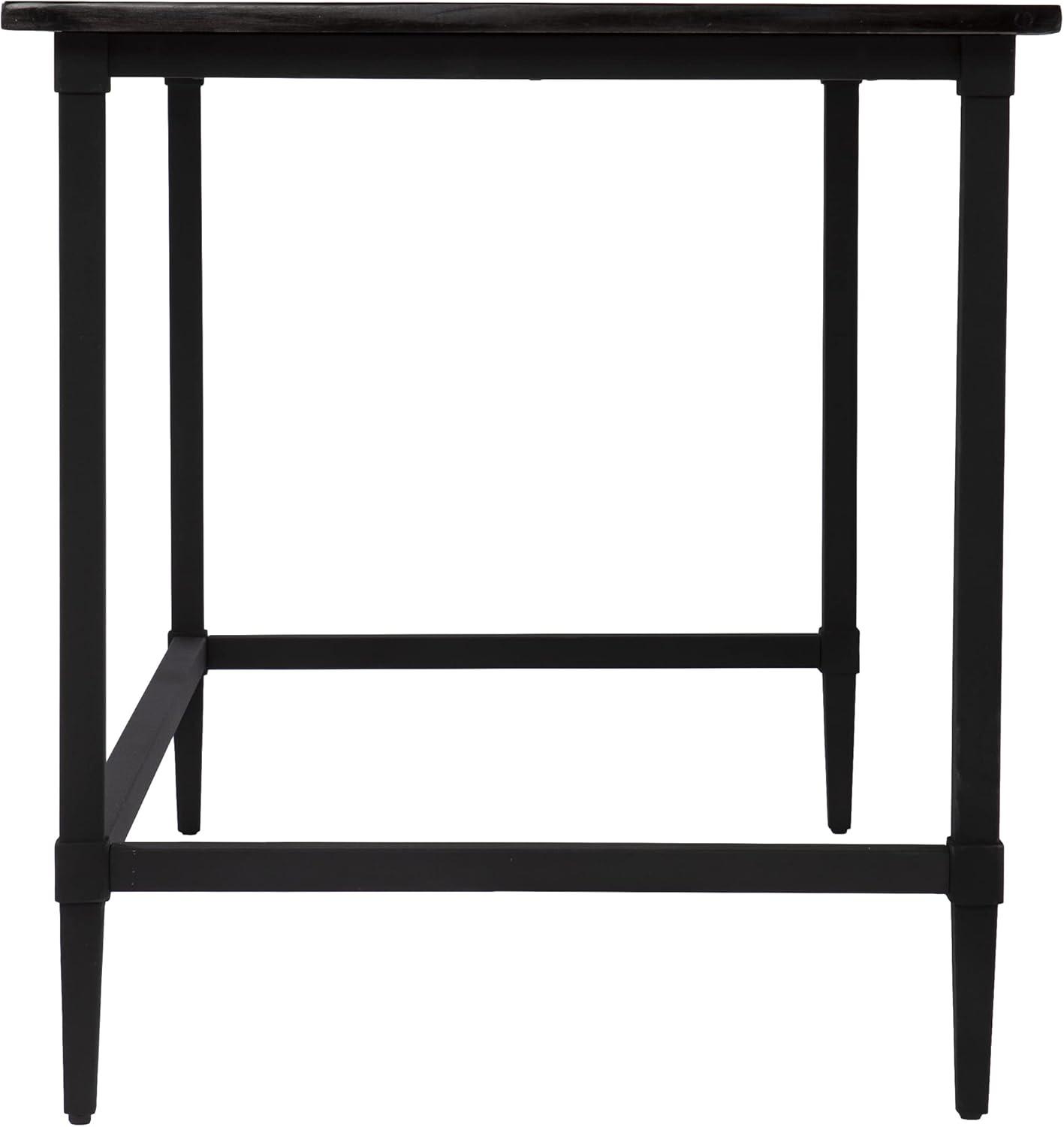 SEI Furniture Lawrenny Contemporary Reclaimed Wood Desk in Black