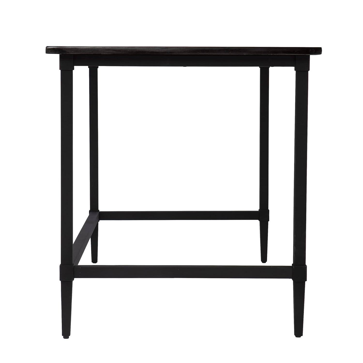 SEI Furniture Lawrenny Contemporary Reclaimed Wood Desk in Black