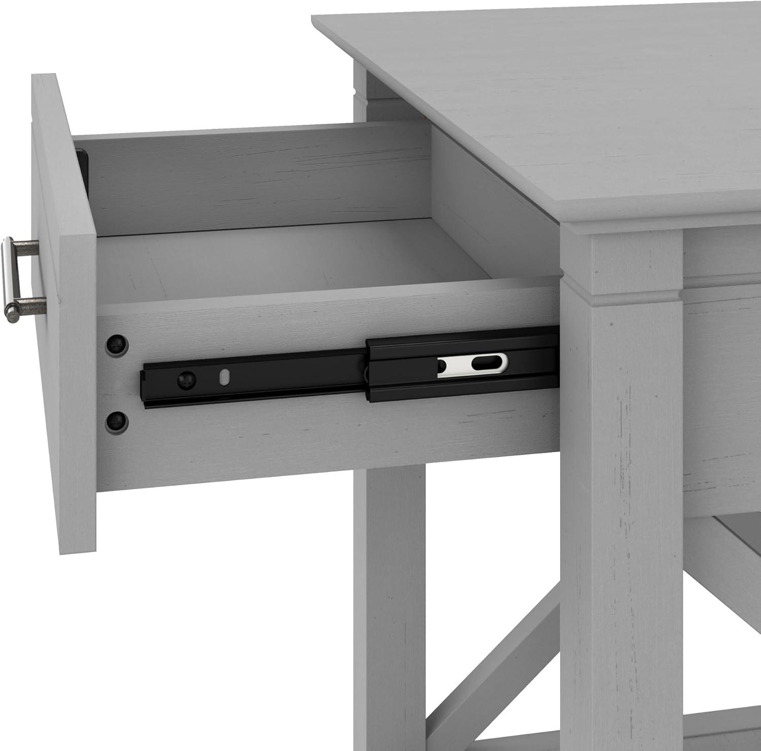 Bush Furniture Key West Coffee Table with Storage, Cape Cod Gray