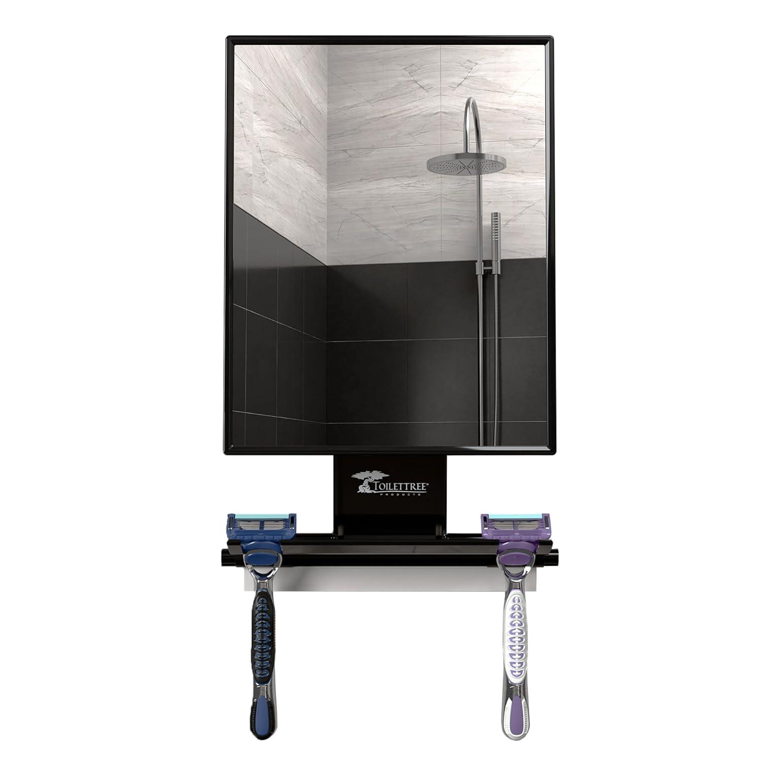 ToiletTree Products Fogless Shower Mirror with Squeegee, Adjustable Shaving Mirror