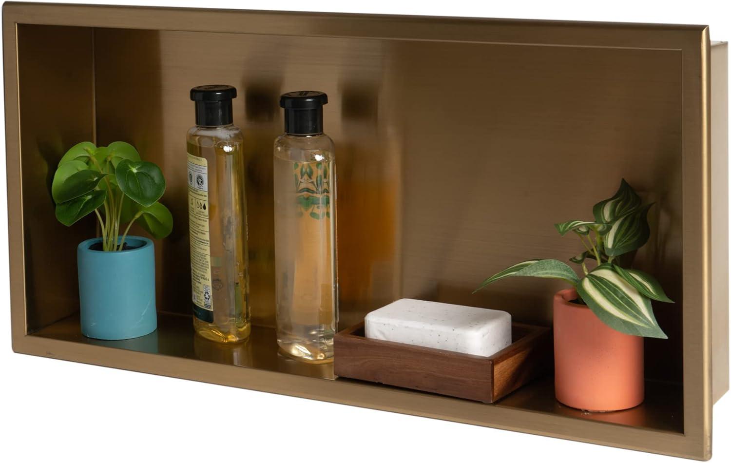 Adhesive Stainless Steel Shower Shelf