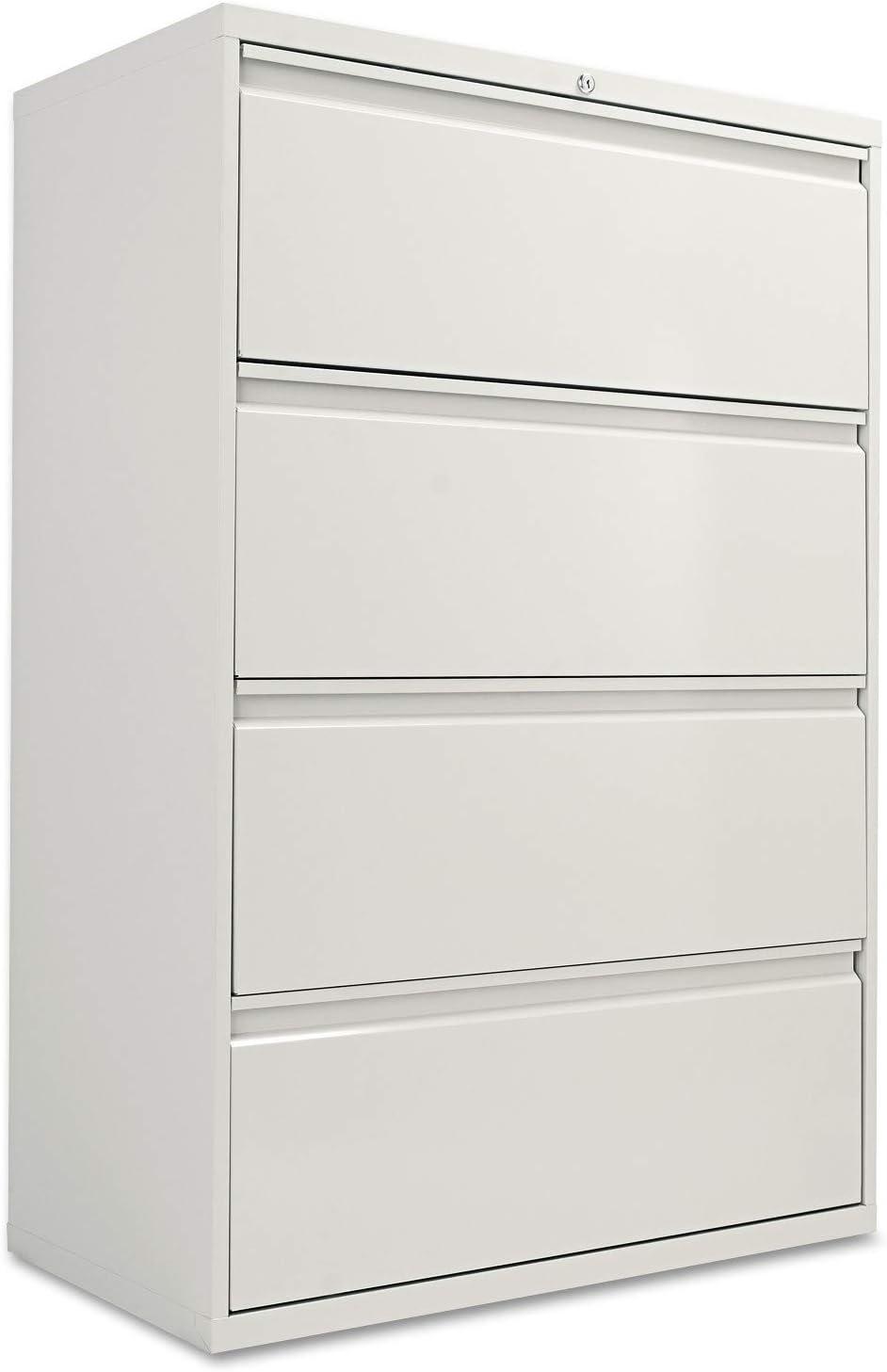 Alera 4 Drawers Lateral Lockable Filing Cabinet, Gray