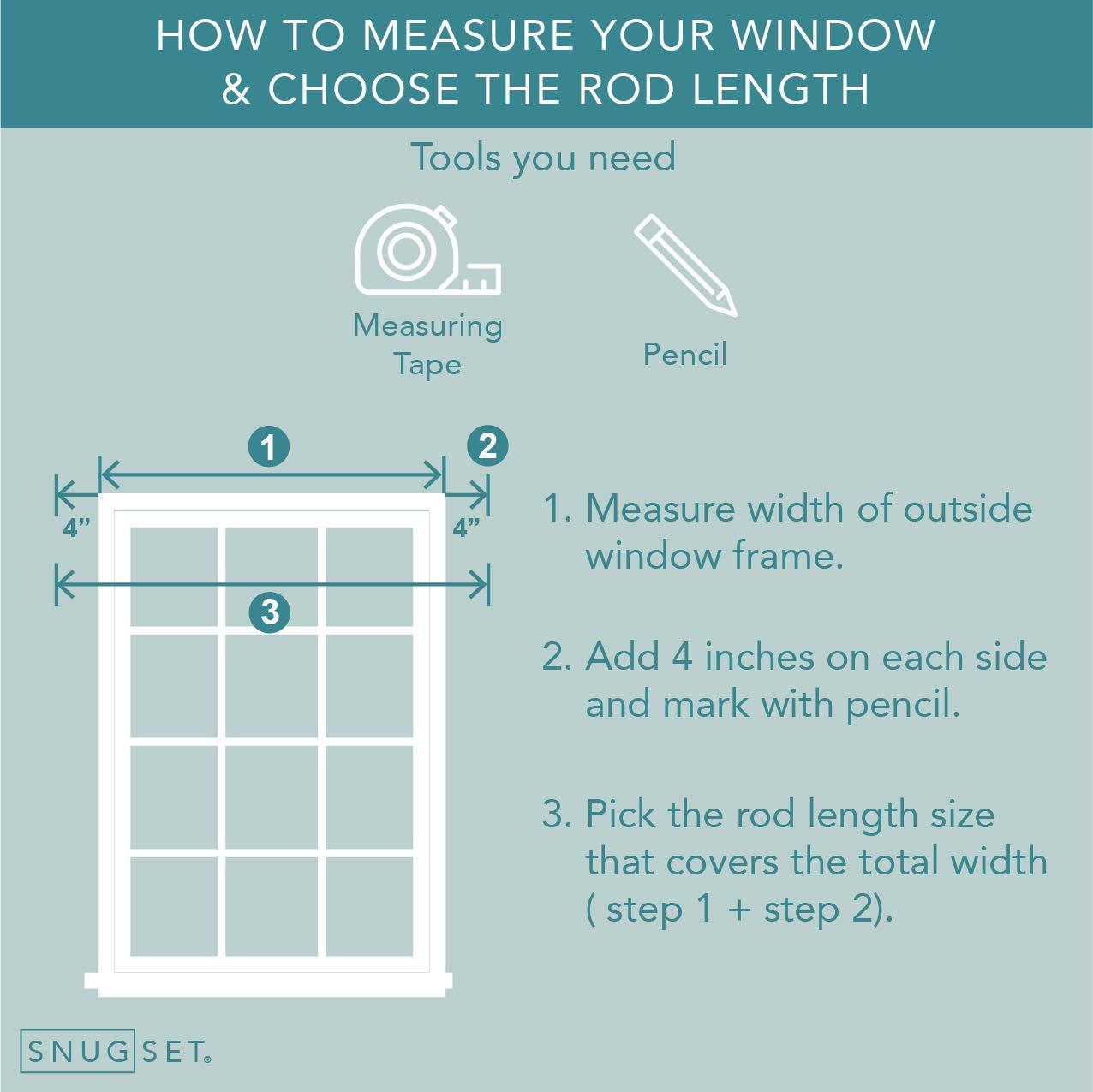 SnugSet Andrew Steel Adjustable Single Curtain Rod