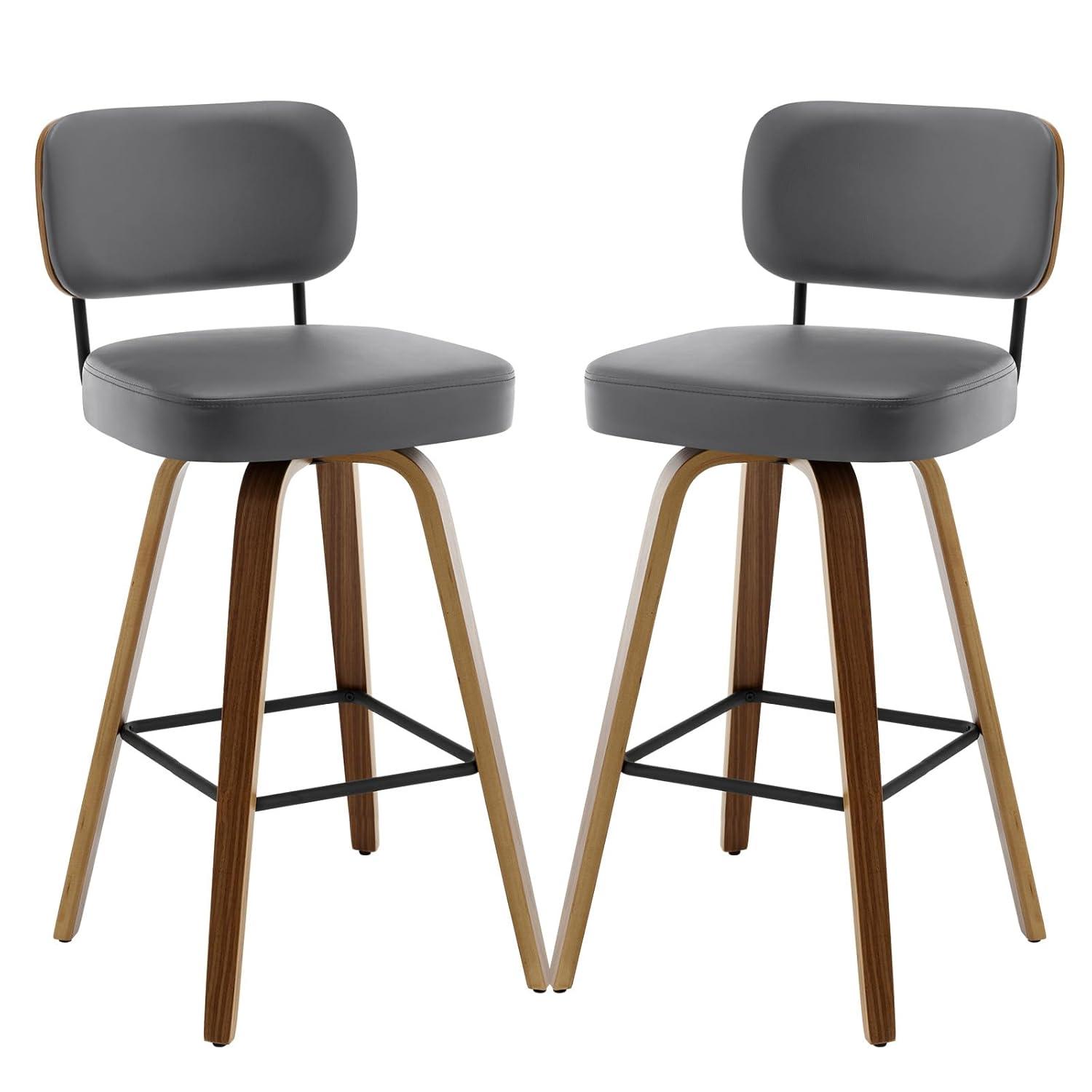 Corrigan Studio® Logreira Swivel Upholstered Counter & Bar Height Stool (Set of 2)