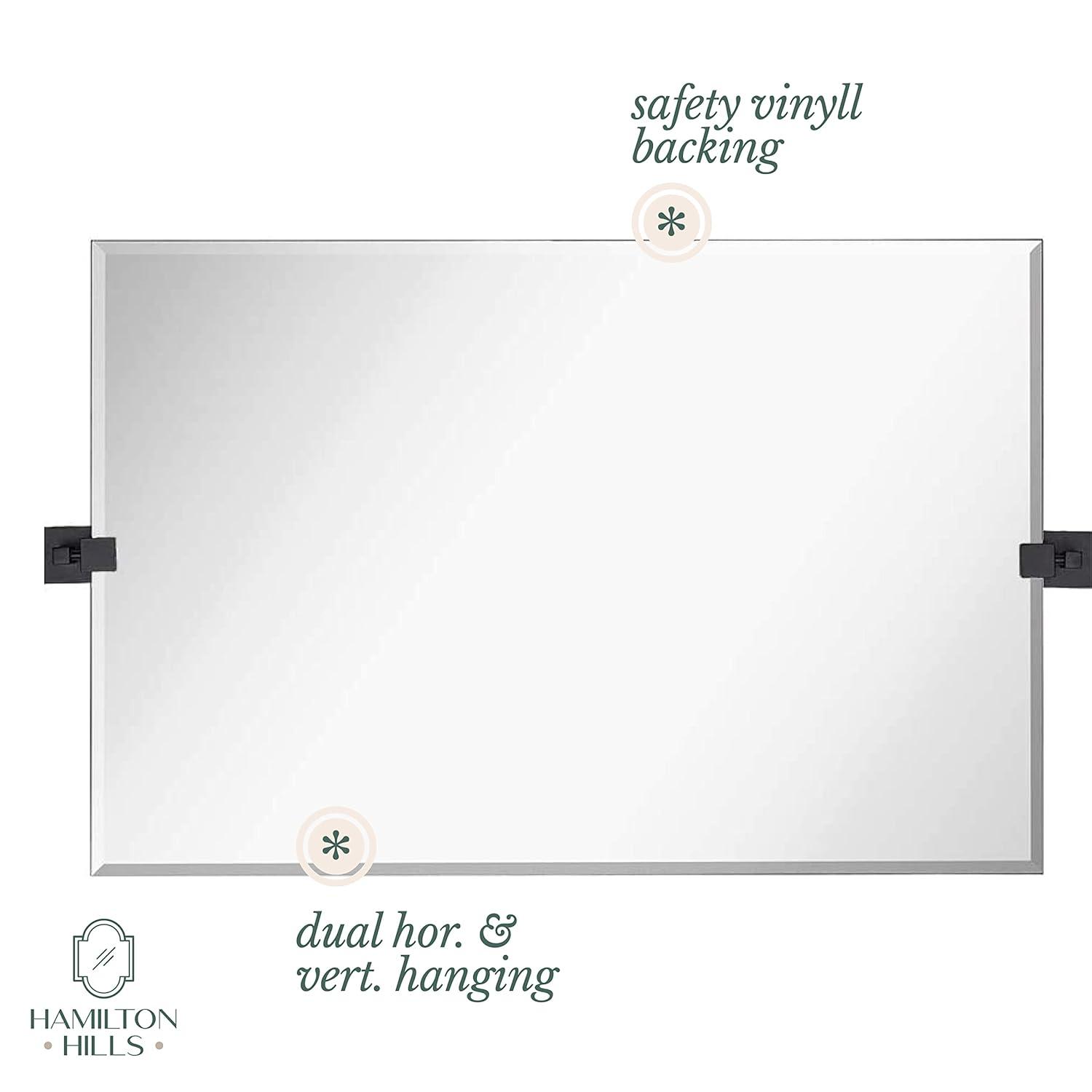 Hamilton Hills 20" X 30" Rectangle Square Black Pivot