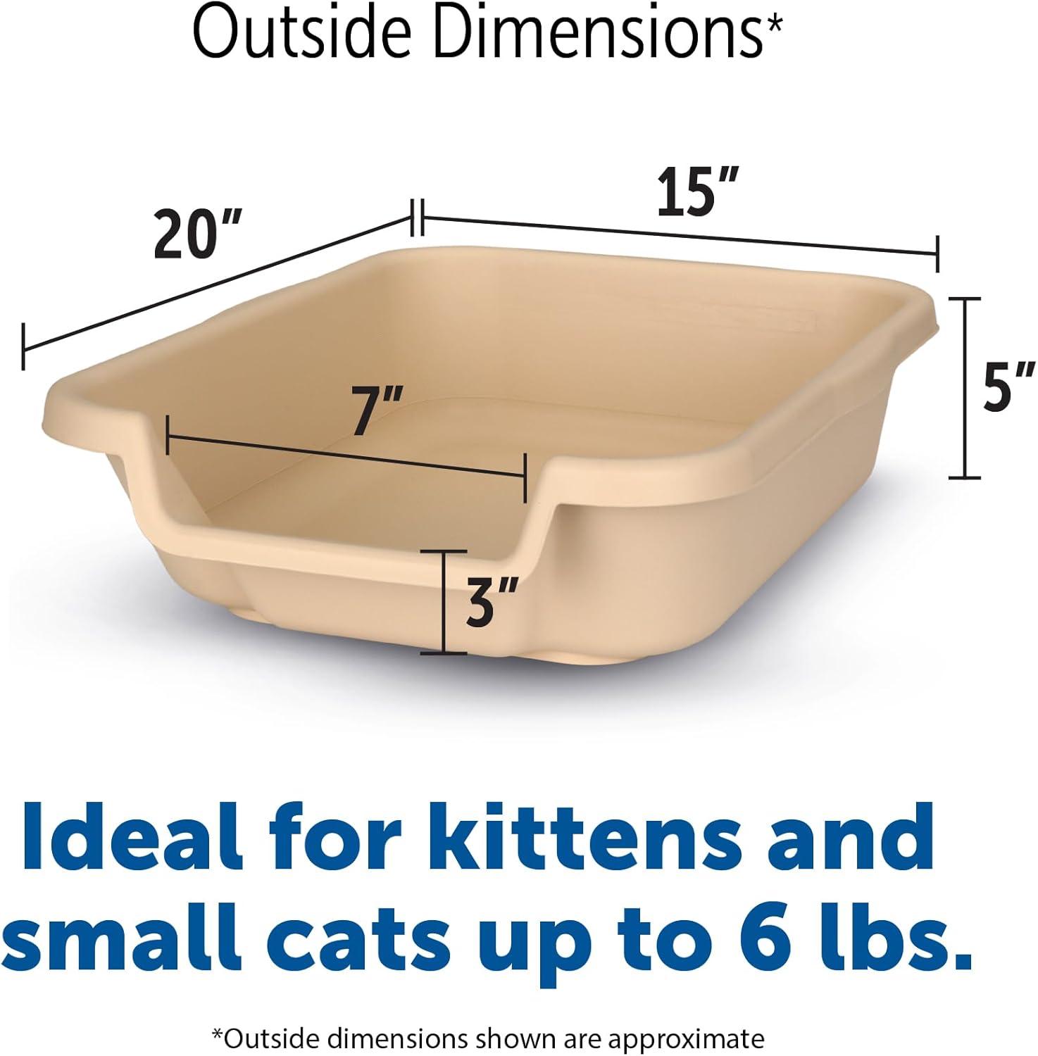 Kitty Go Here Senior Cat Litter Box Sand Color, Small Size