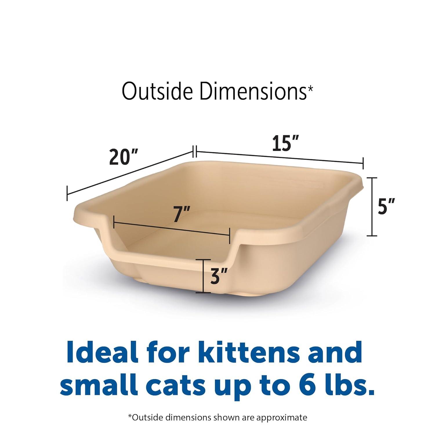 Kitty Go Here Senior Cat Litter Box Sand Color, Small Size