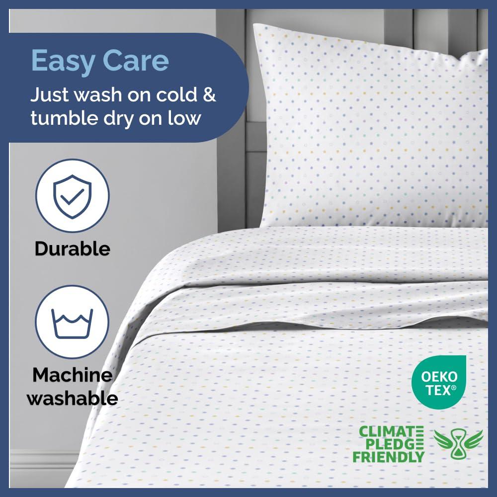 CGK Linens 4 Piece Kids Microfiber Sheet Set - Wrinkle Free - Cute, Cozy, Soft