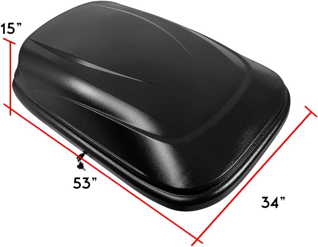 DNA Motoring Lightweight Waterproof Automotive Cargo Boxes, Black, 53" x 34" x 15"