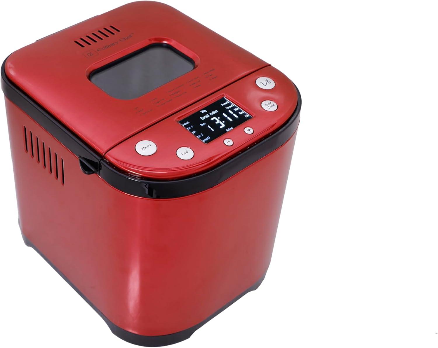 CULINARY CHEF Automatic Bread Maker, Red
