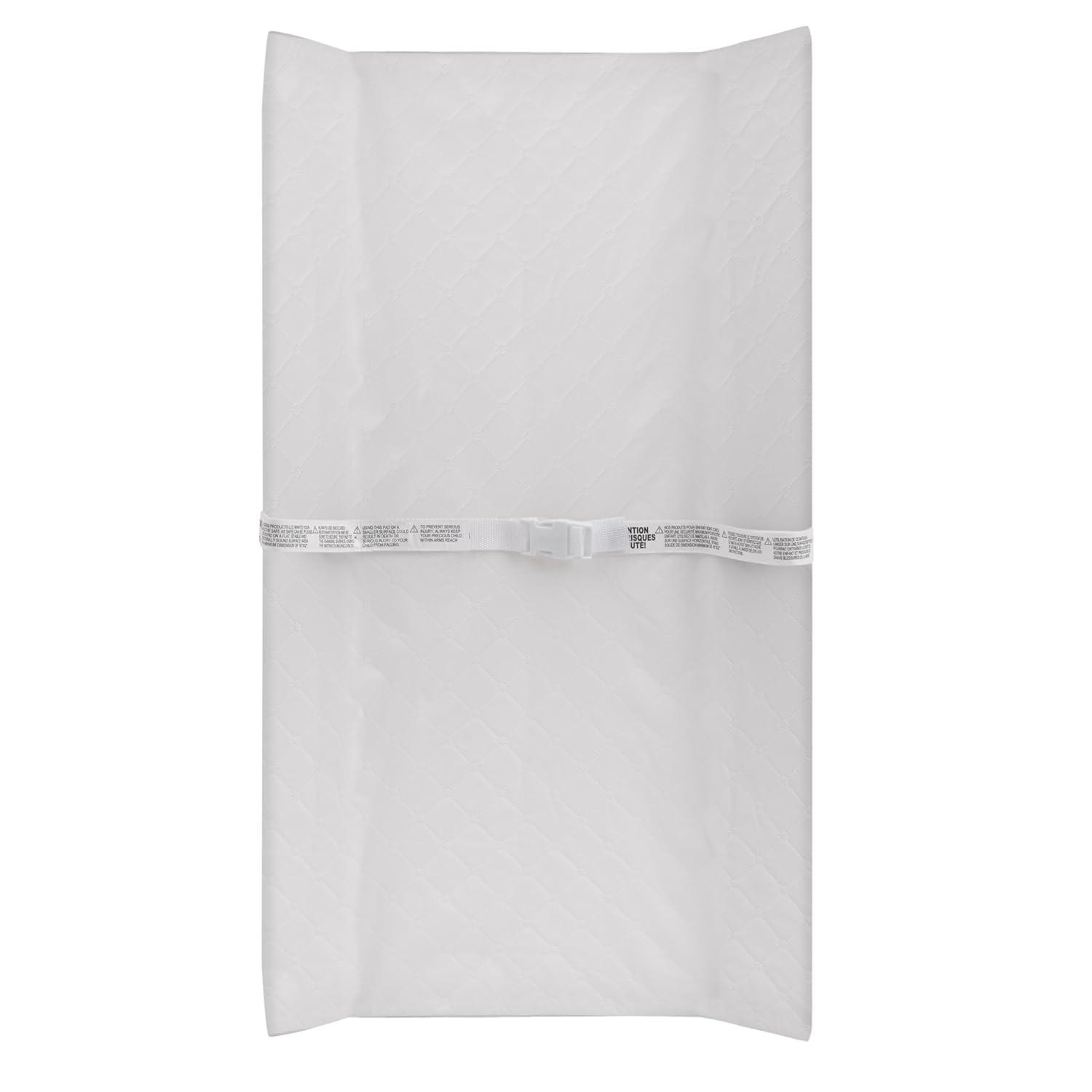 White Waterproof Contoured Baby Changing Pad