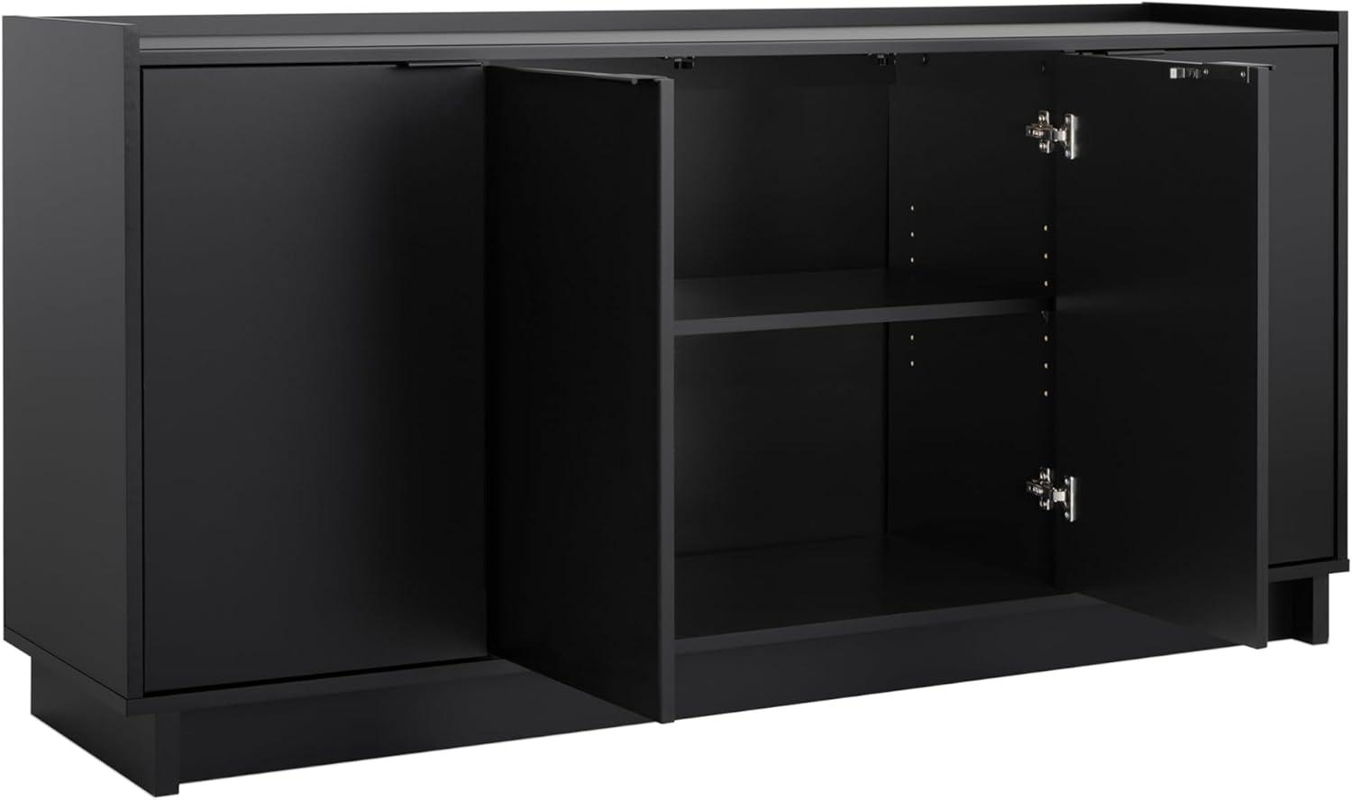 Prepac Simply Modern 4 Door Sideboard Console Table Cabinet