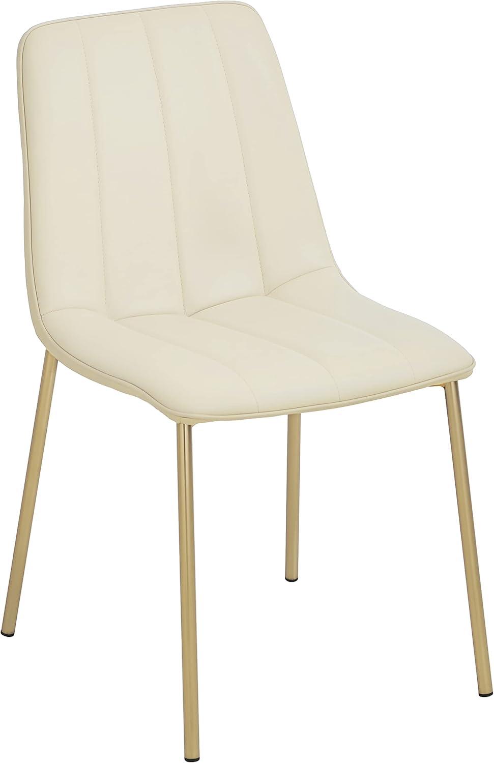 Meridian Furniture Isla Cream Vegan Leather Dining Chair (Set of 2)