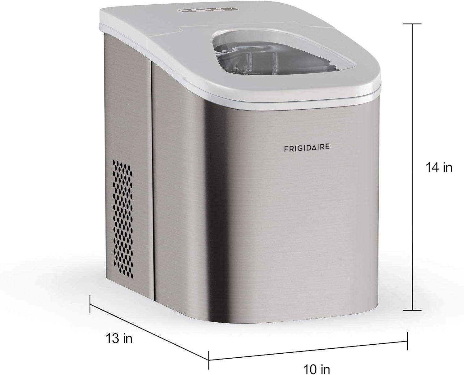 Stainless Steel Portable Countertop Ice Maker with Emblem