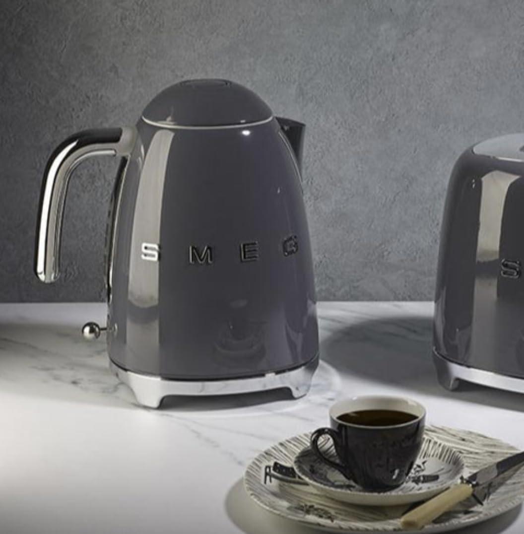 Slate Grey 7-Cup Stainless Steel Retro Electric Kettle