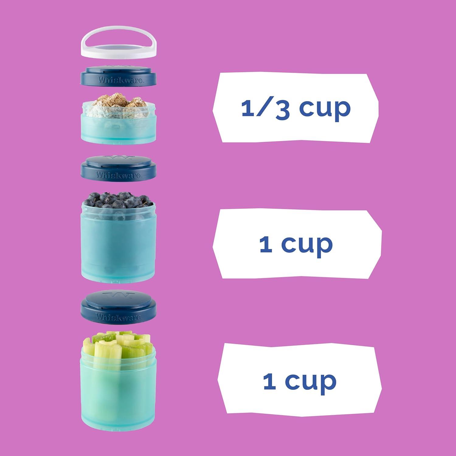 Whiskware Disney Stackable Snack Pack Containers Rapunzel & Pascal Plastic Food Storage