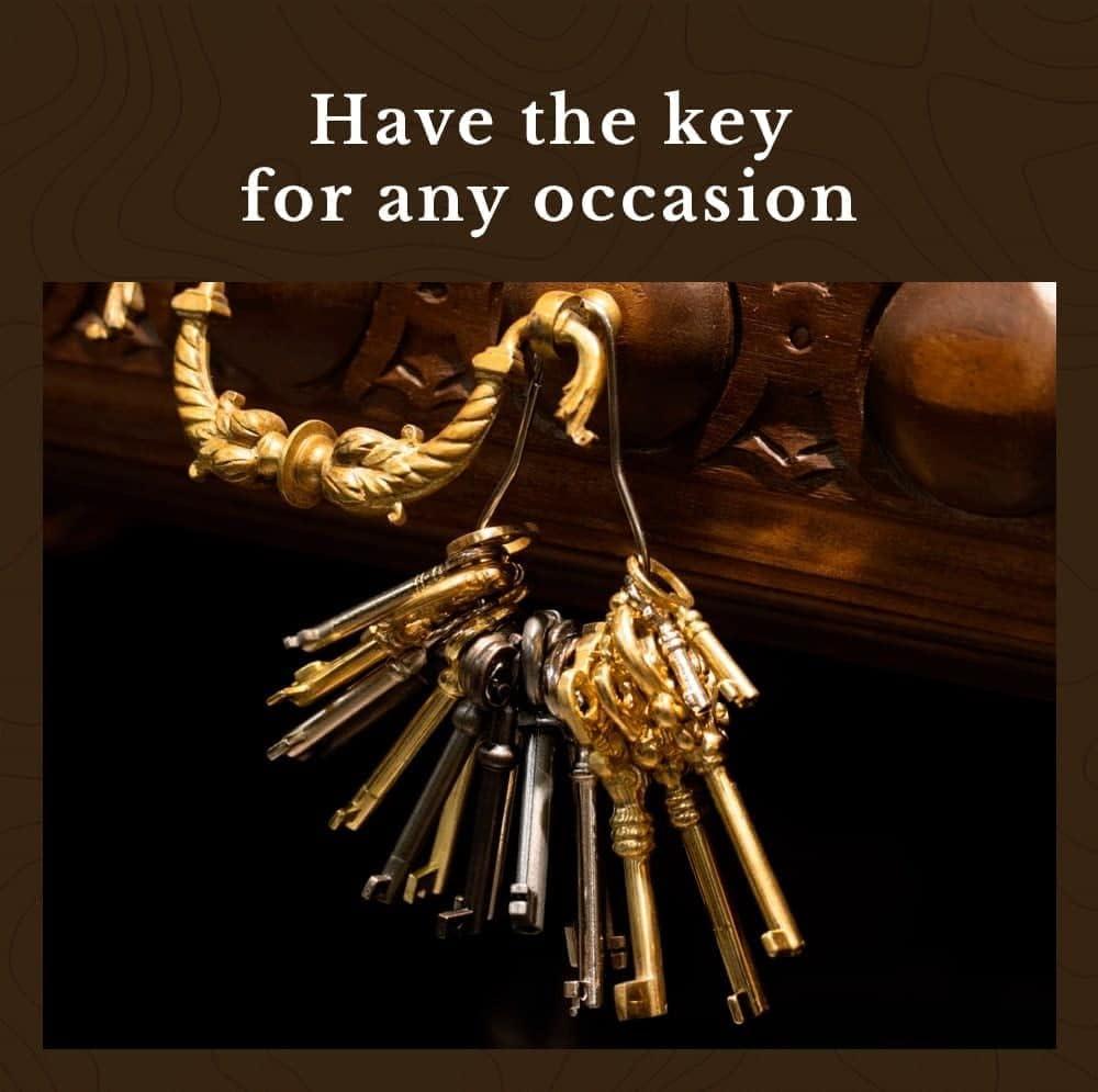 UNIQANTIQ HARDWARE SUPPLY Hollow Barrel Skeleton Key