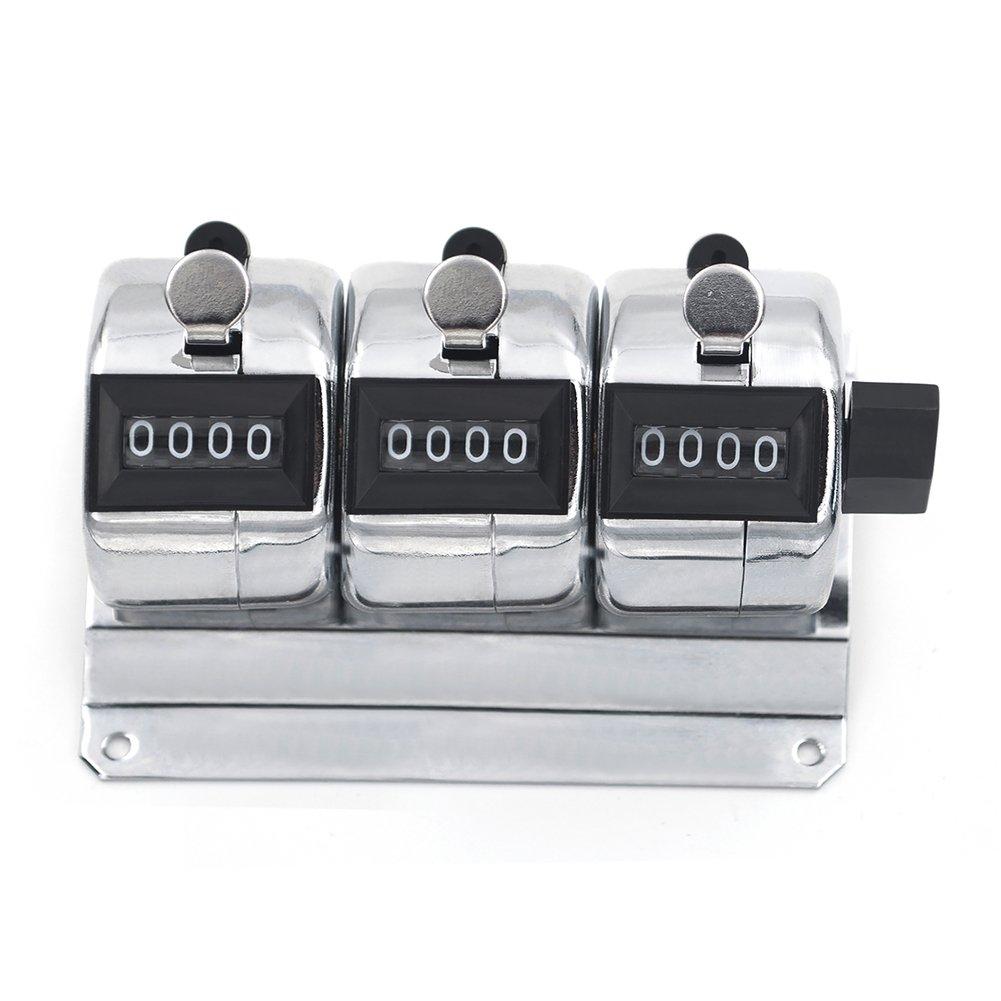 Toptie 3-Unit Desktop Tally Counter, Counter Clicker with Base, for Event, People, Inventory