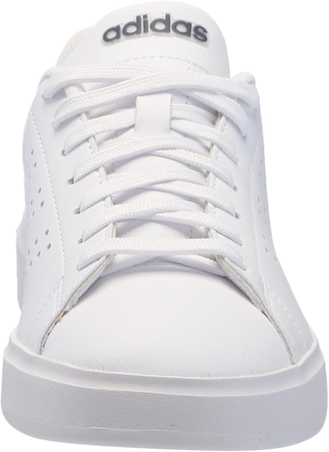 Women's White Lace-Up Mesh Rubber Casual Sneakers