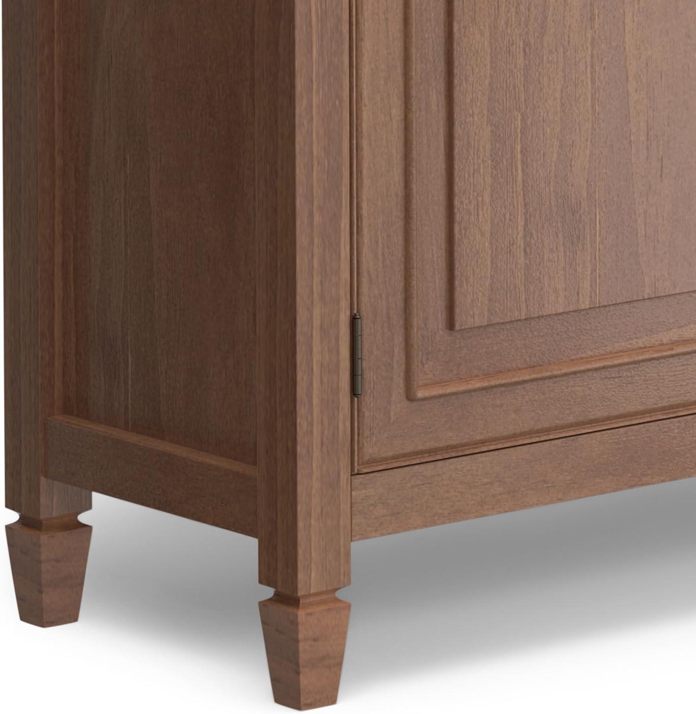 Simpli Home Connaught Solid Wood 2 - Door Accent Cabinet Entryway Storage Cabinet