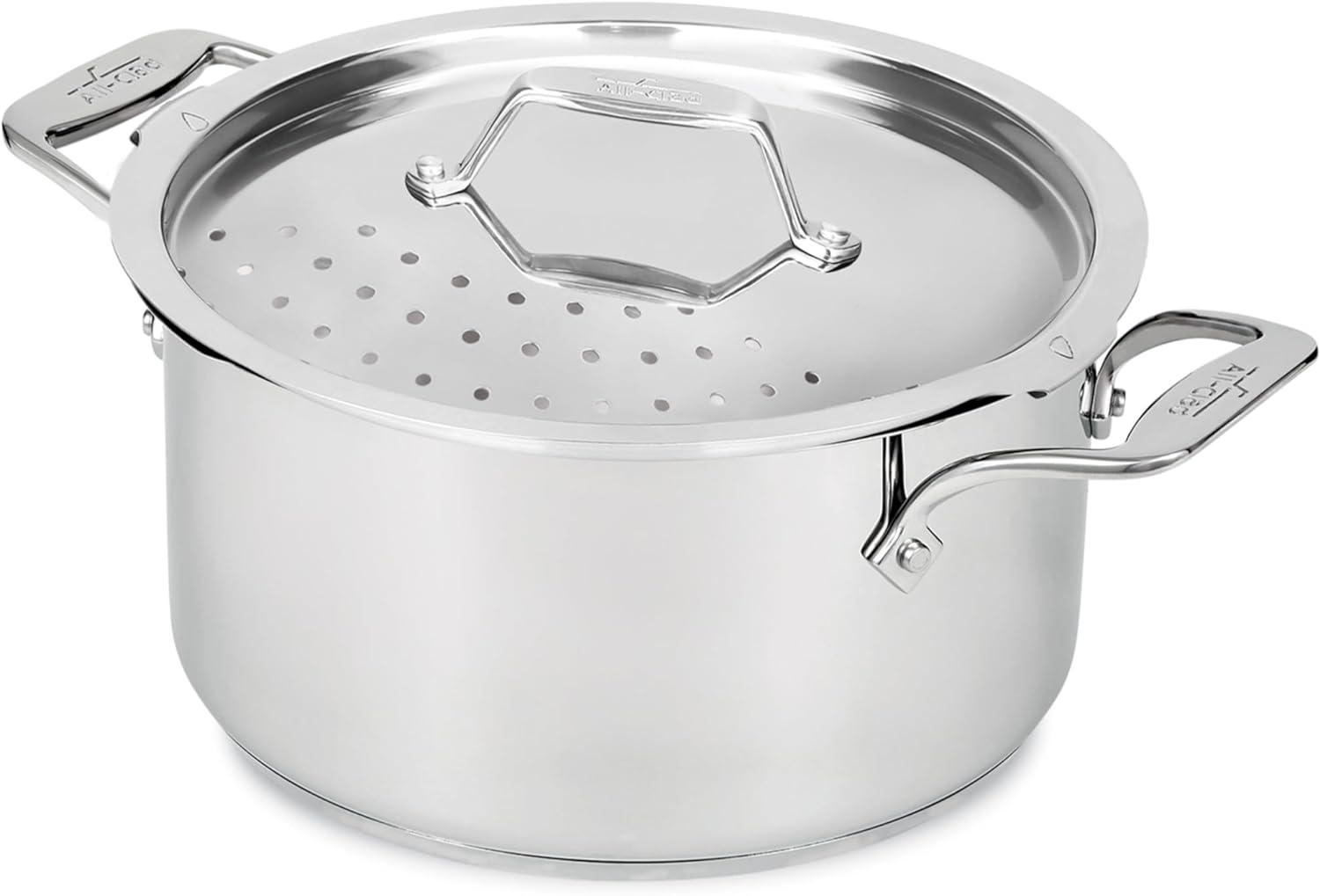 All-Clad 6-Quart Stainless Steel Multipot with Straining Lid