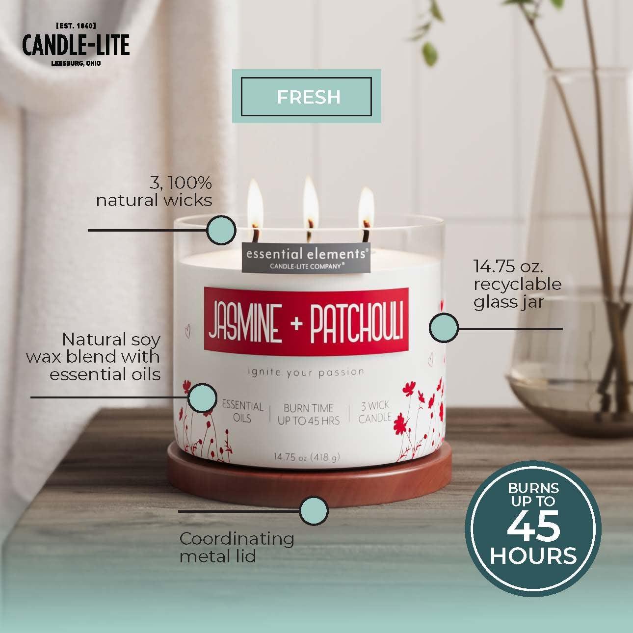 Candle-Lite Jasmine & Patchouli 3-Wick Candle