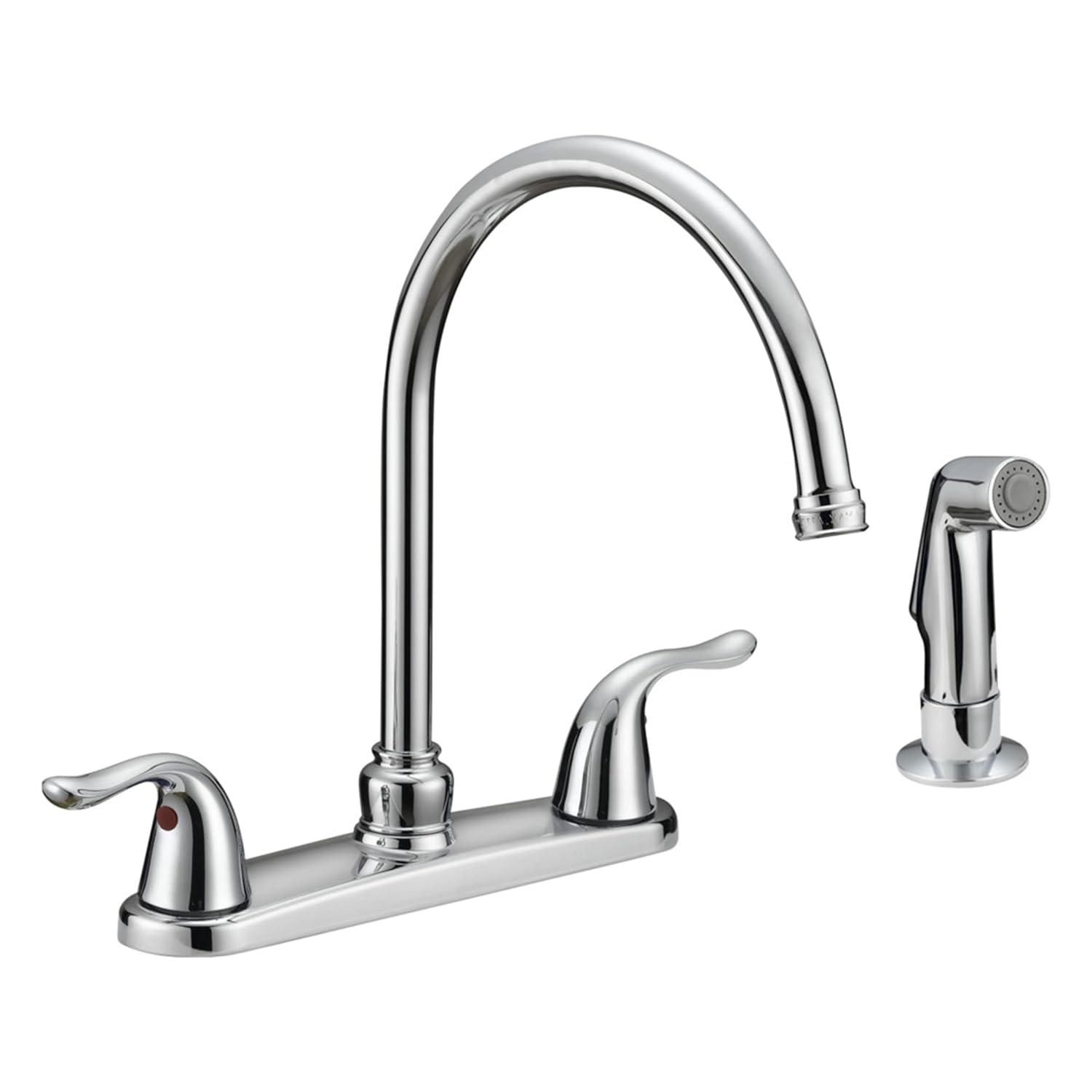EZ-FLO 10201 High Arc Swivel Spout Kitchen Faucet, Two-Handle, Chrome