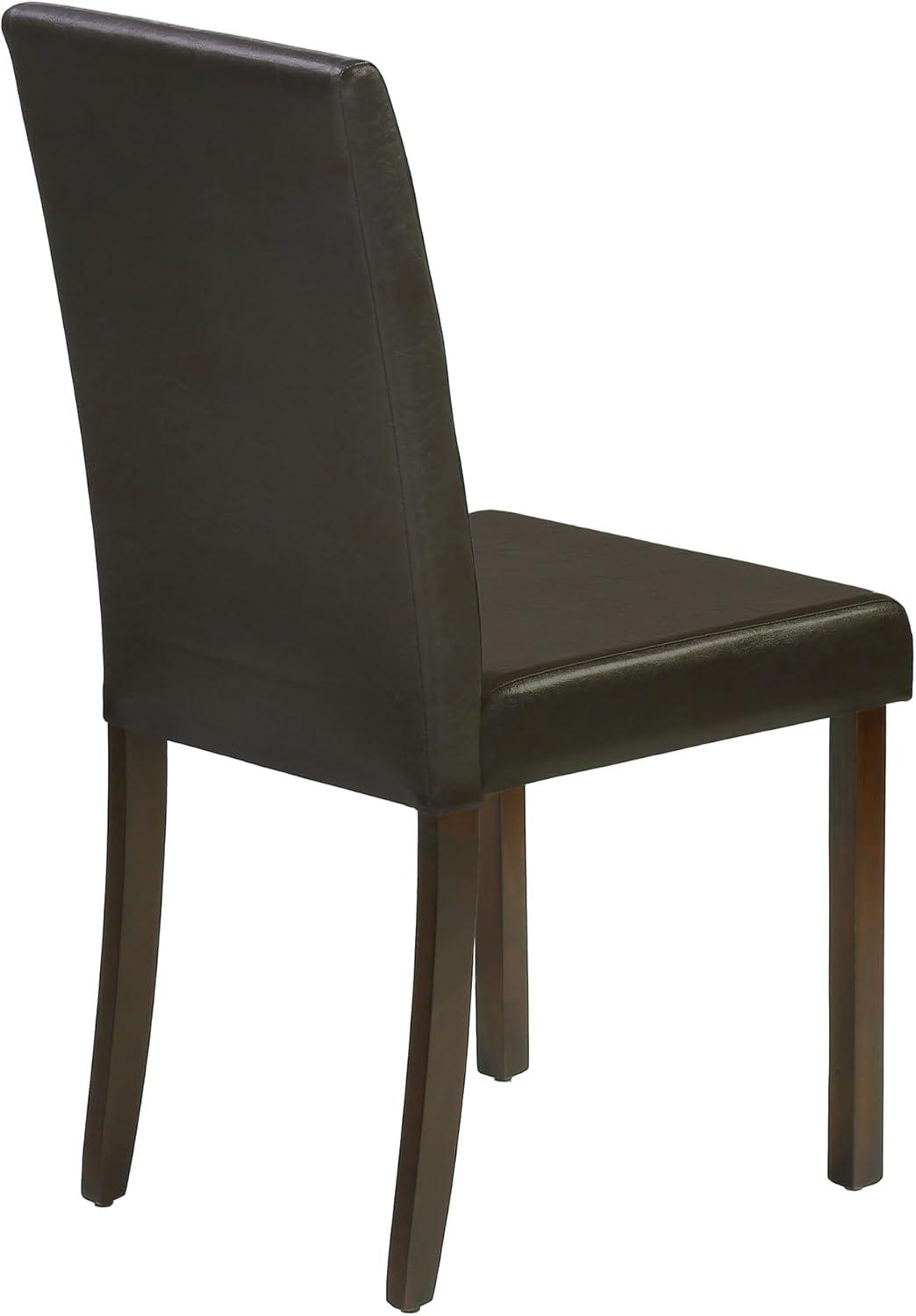 Monarch Specialties Dining Chair, Set Of 2, Side, Kitchen, Dining Room, Brown PU, 35.75" H, Indoor