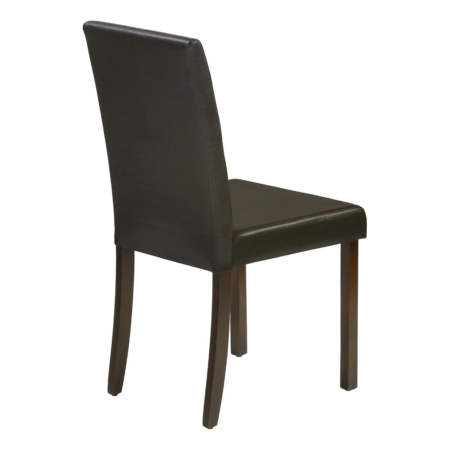 Monarch Specialties Dining Chair, Set Of 2, Side, Kitchen, Dining Room, Brown PU, 35.75" H, Indoor