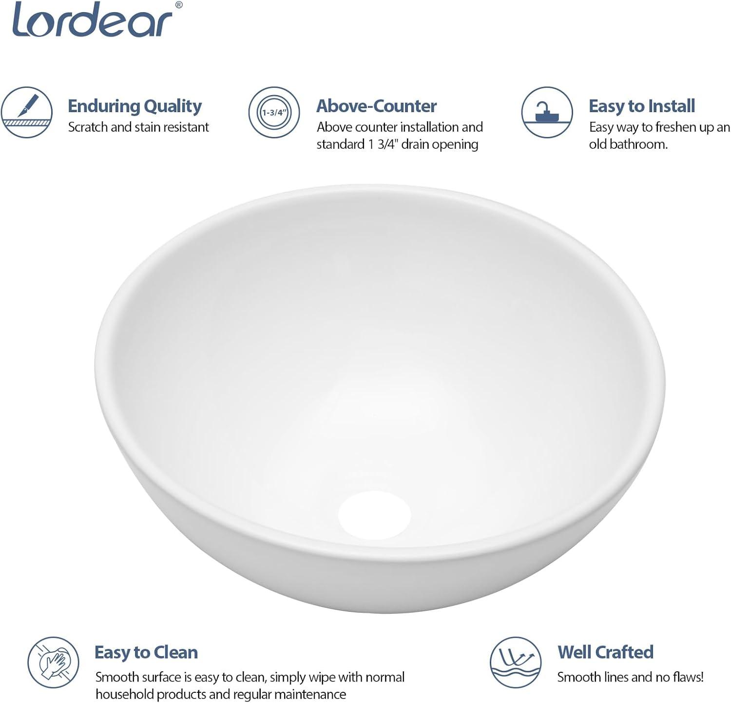 16" x 13" Oval Vessel Bathroom Sink White Bathroom Sink Ceramic Above Counter Sink Egg Shape Bowl