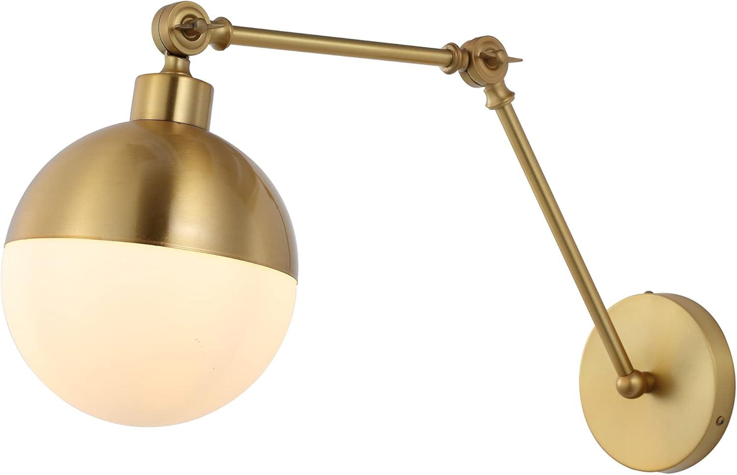 Alba Brass Gold 20'' Dimmable Frosted Glass LED Sconce