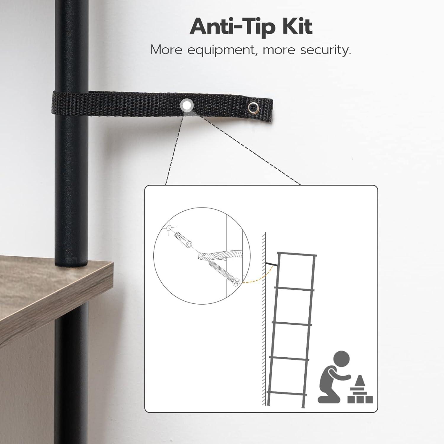 6-Tier Corner Bookcase for Small Spaces